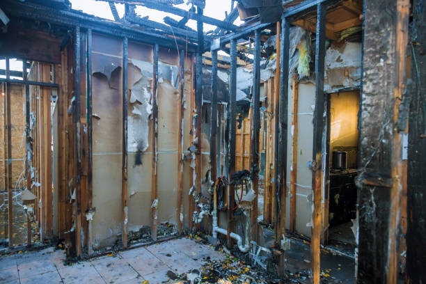 Professional Fire Damage Restoration technician working in Cayuga, IN